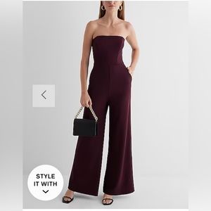 NWT Express Strapless Wide Leg Jumpsuit